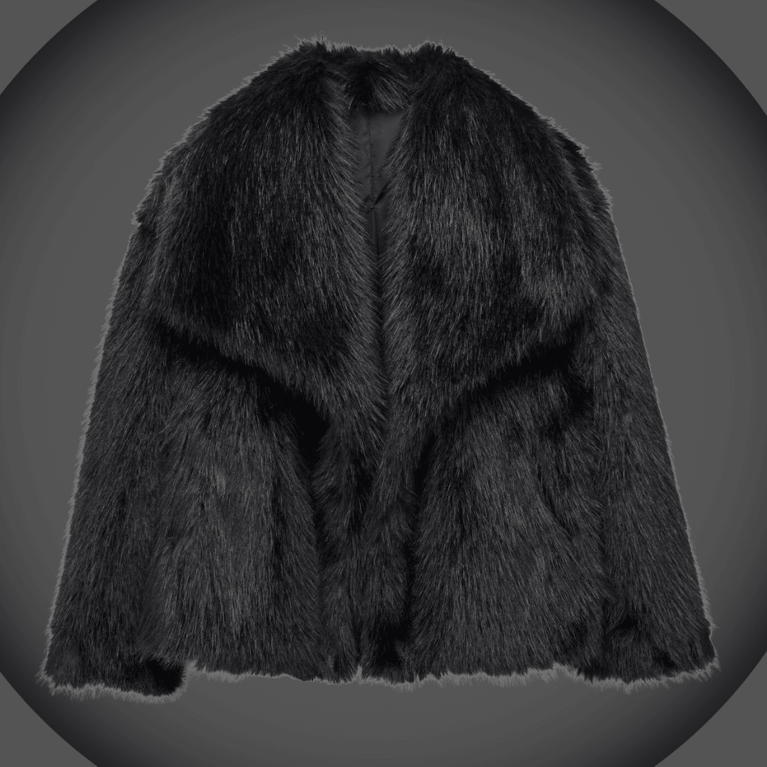 Peluche de pelaje de pelaje de lujo de invierno en espesor de la solapa de la solapa