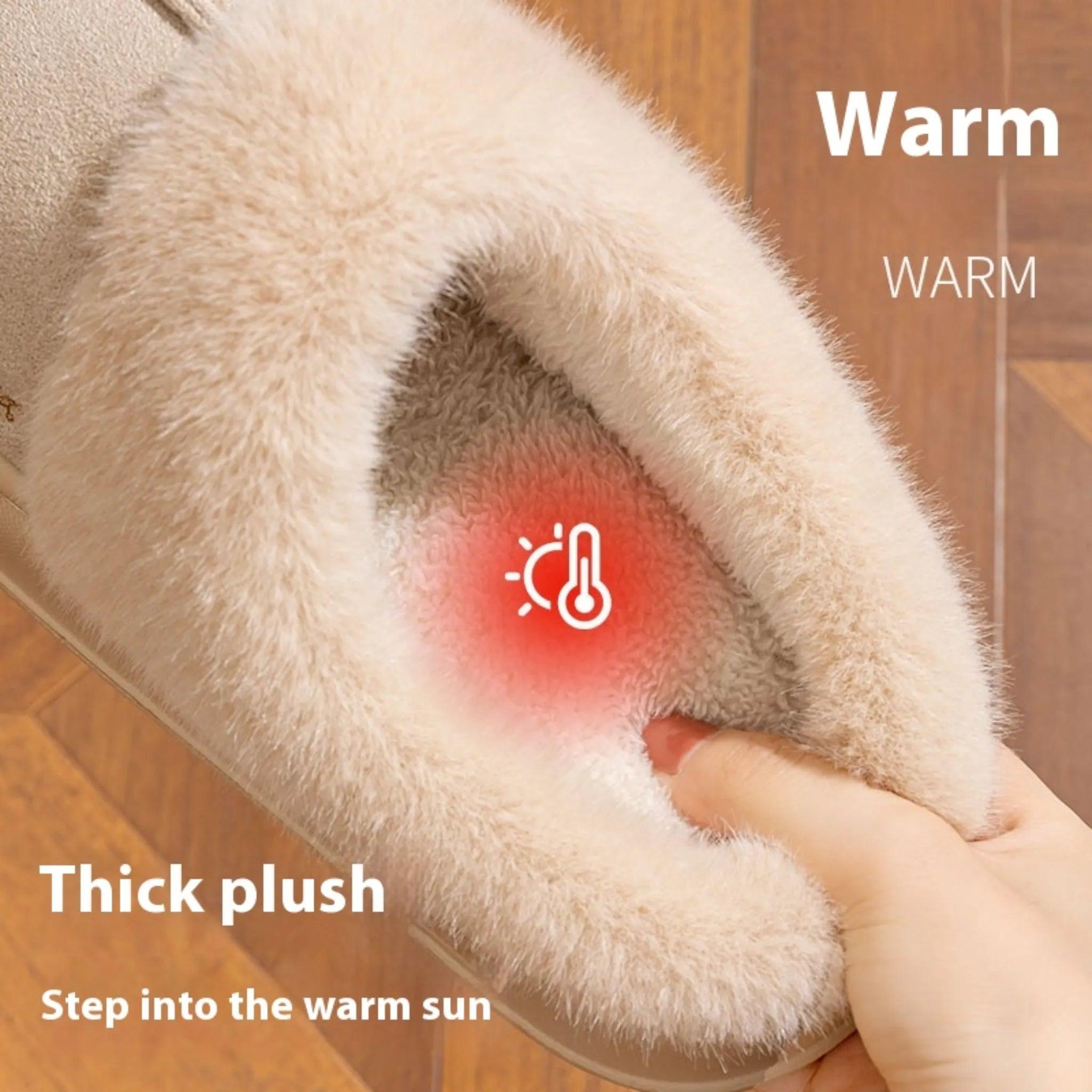 Nieuwe winter gezellig warme paar stijl beknopt pluizige slippers vrouwen mannen niet-slip zachte glijbanen indoor muilezel dameshuis katoenschoenen