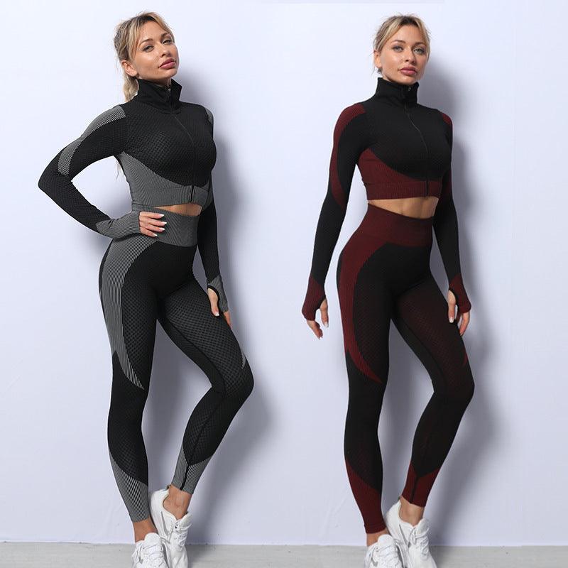 yoga set
seamless activewear
women’s gym clothing
fitness apparel
leggings
crop top