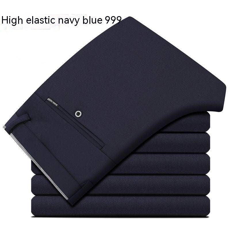 Pantaloni per pantaloni di mezza età pantaloni casual elastici maschi maschi uomini sciolti pantaloni dritti