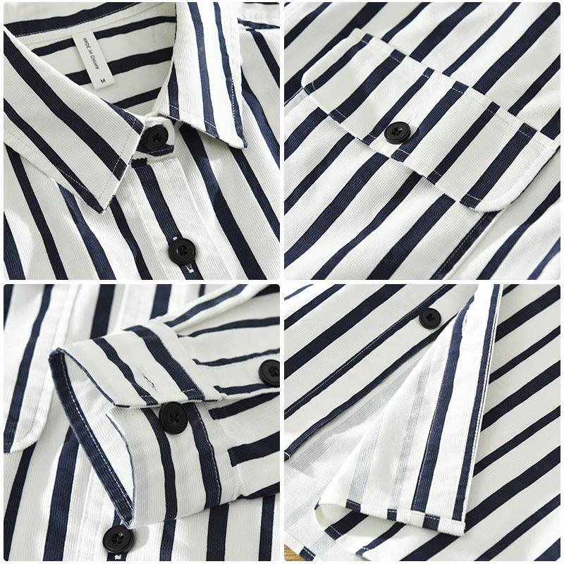 Chemise à rayures de retour des jeunes hommes