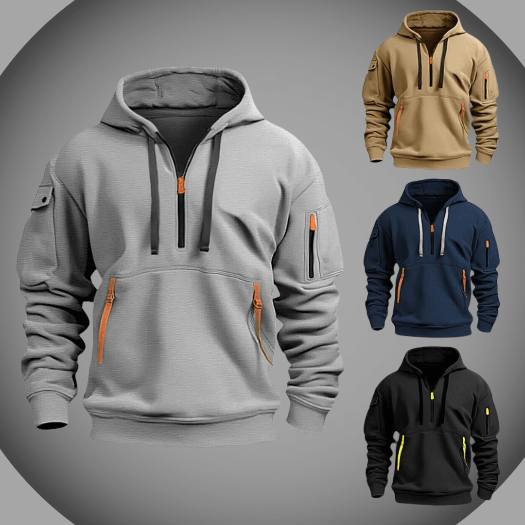 Sudadera con capucha de hombros de talla grande para hombres