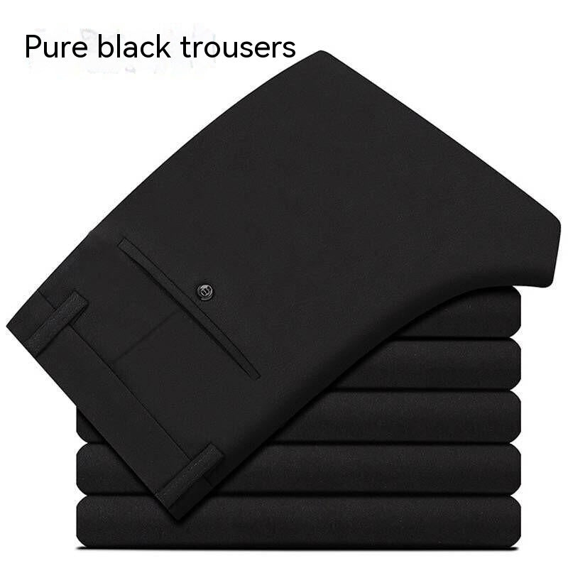 Pantaloni per pantaloni di mezza età pantaloni casual elastici maschi maschi uomini sciolti pantaloni dritti