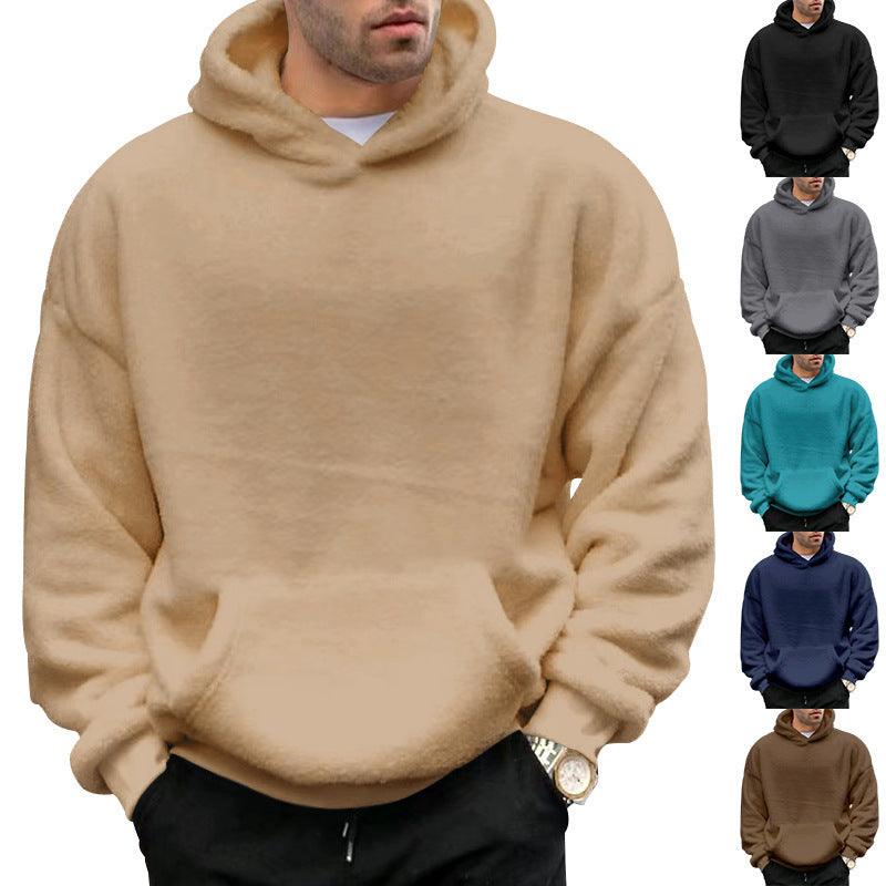 hooded sweater
velvet sweatshirt
men&