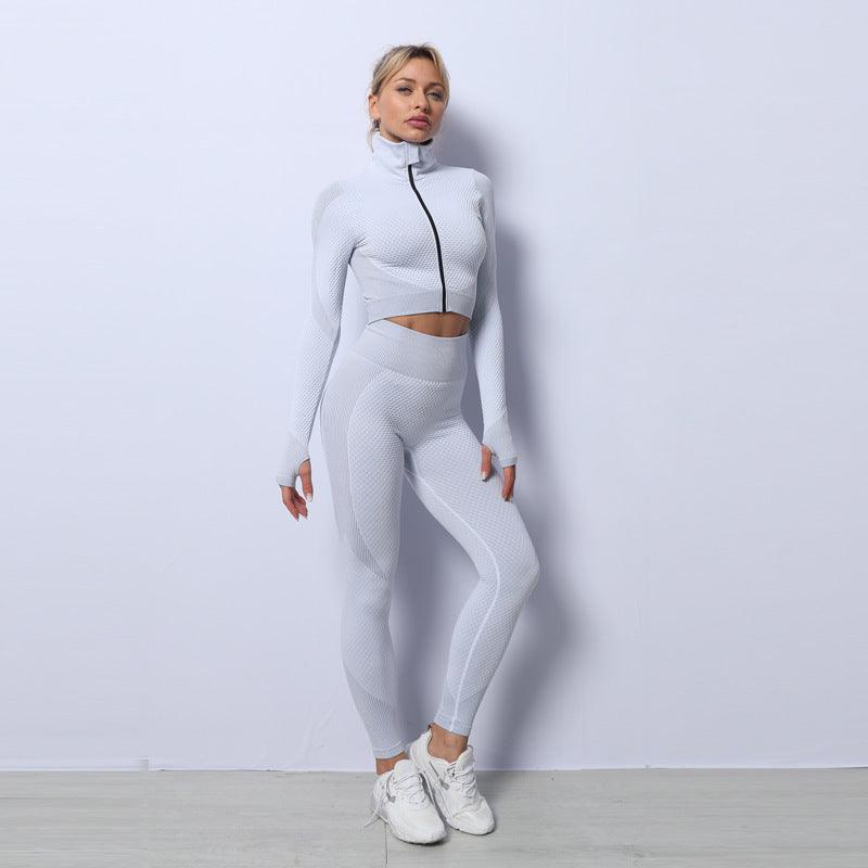 yoga set
seamless activewear
women’s gym clothing
fitness apparel
leggings
crop top