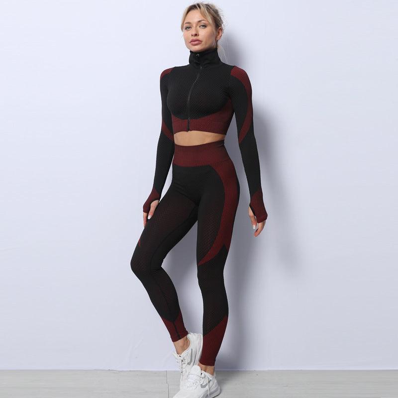 yoga set
seamless activewear
women’s gym clothing
fitness apparel
leggings
crop top