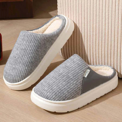 Men &amp; Women Winter Plush Home Slippers – Warm, Non-slip, Thick Bottom