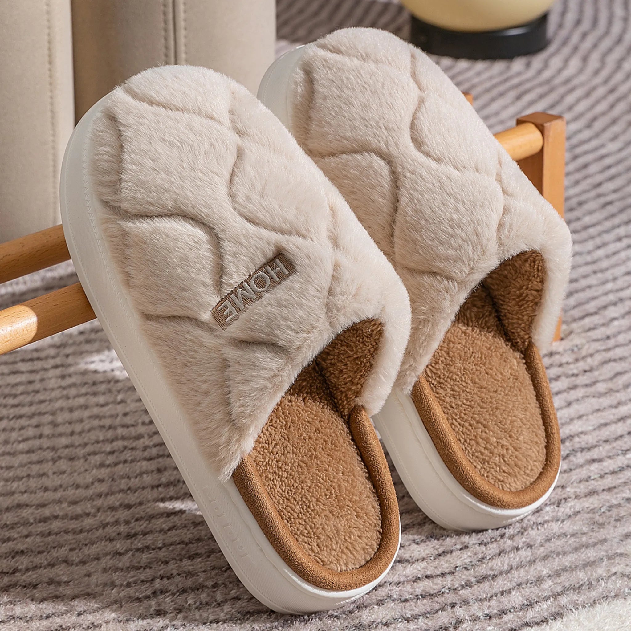 Plush Winter Indoor Slippers for Men &amp; Women