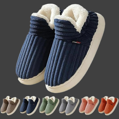 Winter Cotton Slippers – Warm Plush Shoes for Men &amp; Women