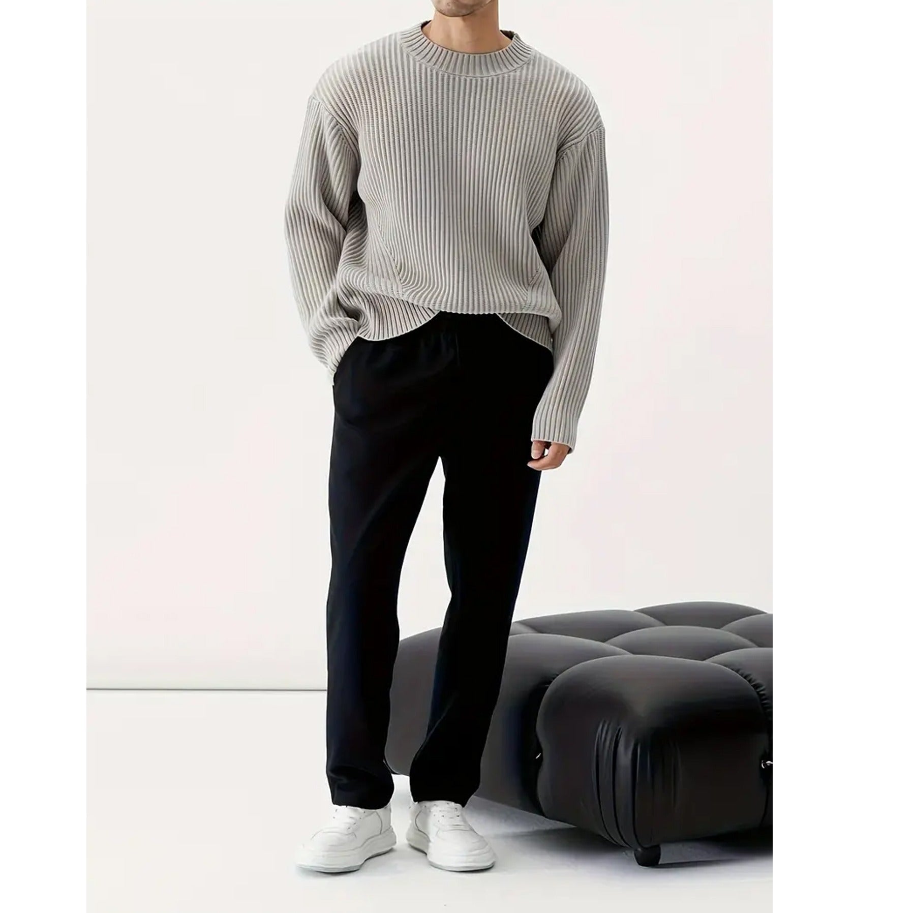 Ins Round Neck Korean Style Trendy Sweater Men