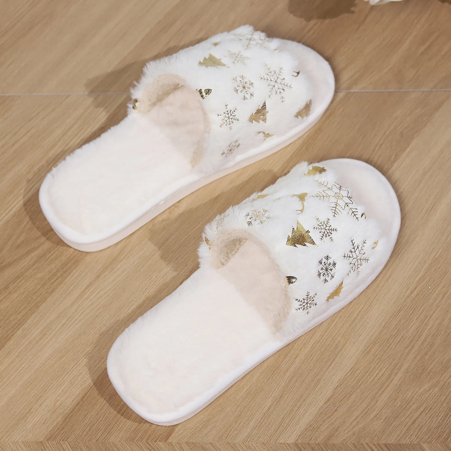 Plush Indoor Non-Slip Slippers