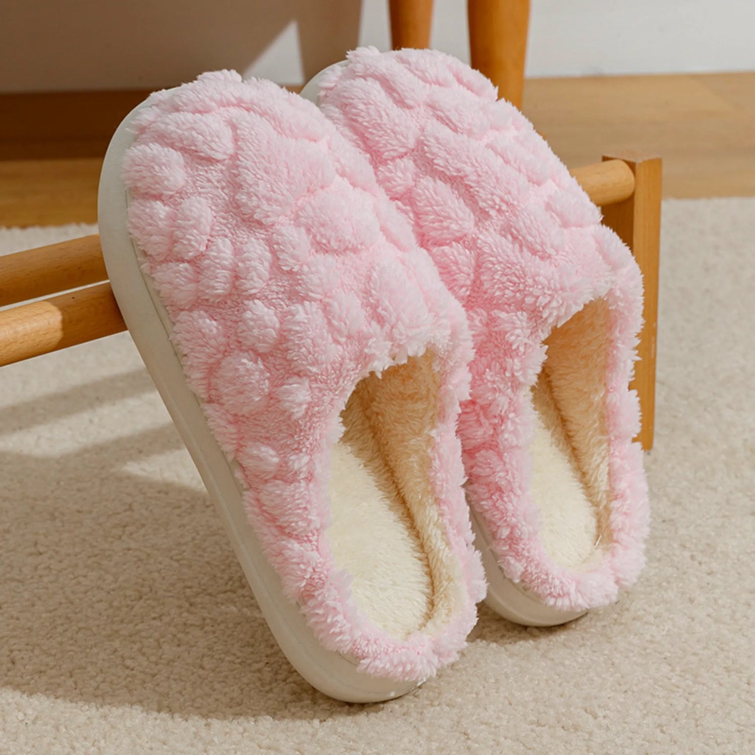 Unisex Cartoon Fuzzy Slippers – Soft, Anti-Skid Plush Shoes for Winter